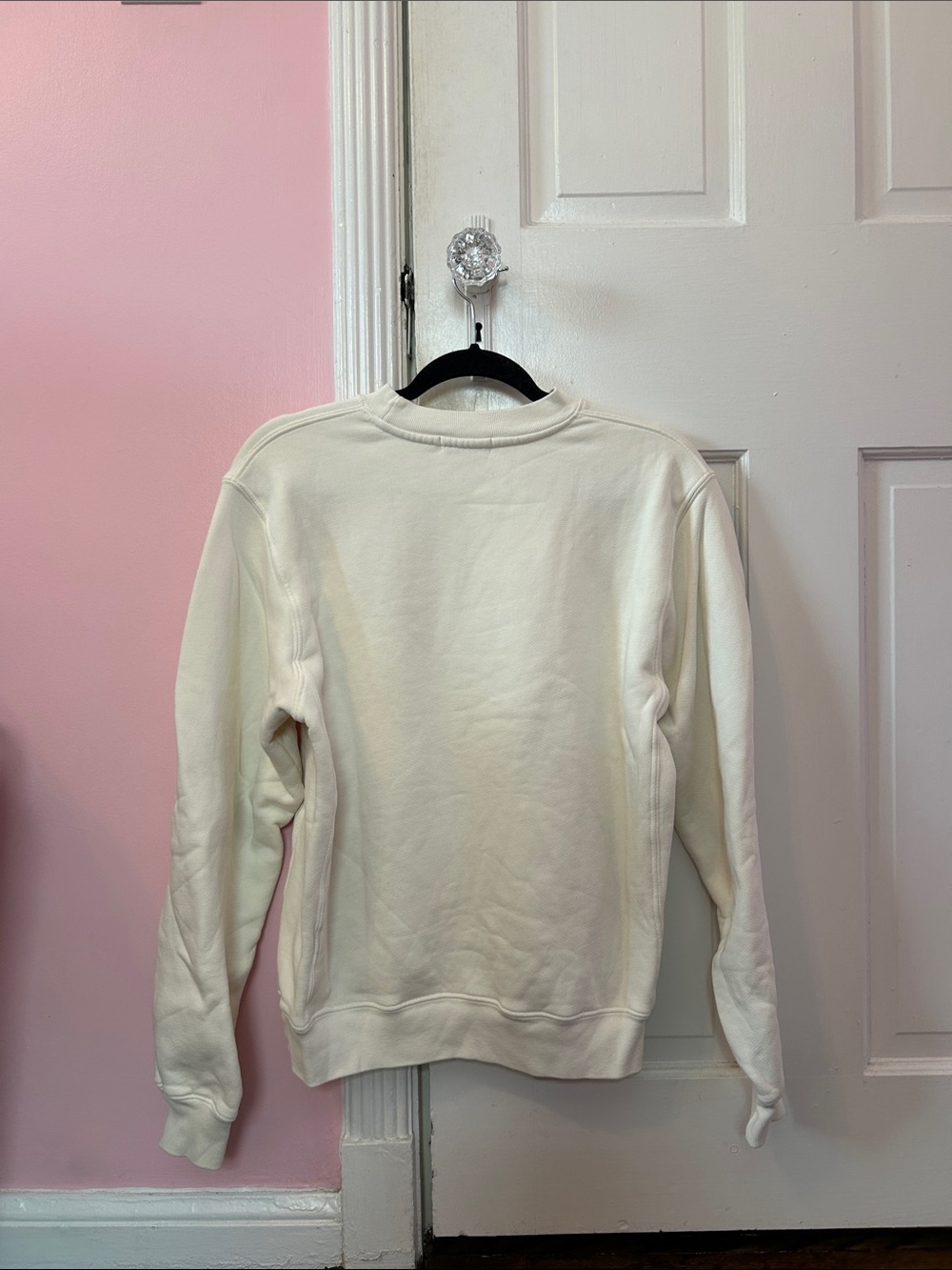 Madhappy Cream Crewneck Sweatshirt with Navy Logo - Picture 2 of 2